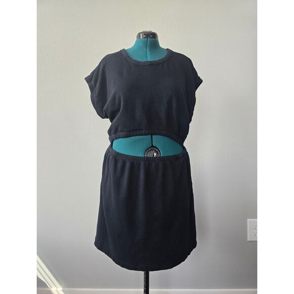 OFFLINE by Aerie Black Sweatshirt Dress XL Cotton Lounge Fit w/ Pockets Comfy - Picture 2 of 10